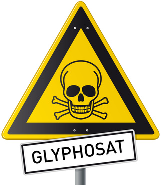 Schild Glyphosat Vektor mit Totenschdel